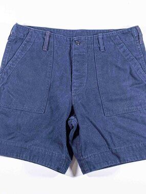 Filson Field Supply Shorts Made in USA Button Fly 36 Navy Blue Workwear Mens